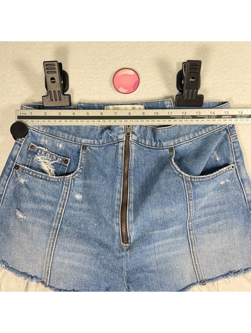 Reformation Fanny Salton Denim Shorts Cutoffs Women's 28 - Picture 5 of 12